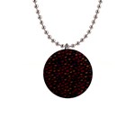 Pattern Ha Ha Ha  Abstract Black Dark Doodle Hahaha Pattern Physco 1  Button Necklace