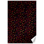 Pattern Ha Ha Ha  Abstract Black Dark Doodle Hahaha Pattern Physco Canvas 24  x 36 