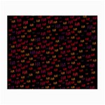 Pattern Ha Ha Ha  Abstract Black Dark Doodle Hahaha Pattern Physco Small Glasses Cloth (2 Sides)