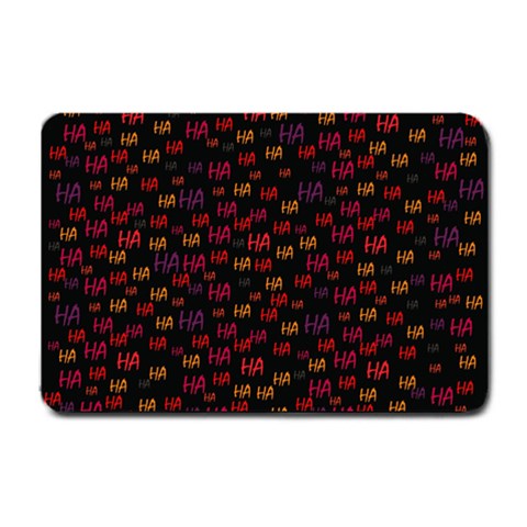 Pattern Ha Ha Ha  Abstract Black Dark Doodle Hahaha Pattern Physco Small Doormat from ArtsNow.com 24 x16  Door Mat