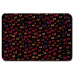 Pattern Ha Ha Ha  Abstract Black Dark Doodle Hahaha Pattern Physco Large Doormat