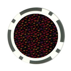 Pattern Ha Ha Ha  Abstract Black Dark Doodle Hahaha Pattern Physco Poker Chip Card Guard from ArtsNow.com Front