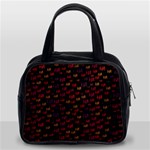 Pattern Ha Ha Ha  Abstract Black Dark Doodle Hahaha Pattern Physco Classic Handbag (Two Sides)