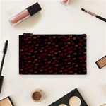 Pattern Ha Ha Ha  Abstract Black Dark Doodle Hahaha Pattern Physco Cosmetic Bag (Small)