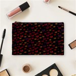 Pattern Ha Ha Ha  Abstract Black Dark Doodle Hahaha Pattern Physco Cosmetic Bag (Medium)