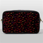 Pattern Ha Ha Ha  Abstract Black Dark Doodle Hahaha Pattern Physco Toiletries Bag (One Side)