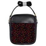 Pattern Ha Ha Ha  Abstract Black Dark Doodle Hahaha Pattern Physco Girls Sling Bag