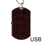 Pattern Ha Ha Ha  Abstract Black Dark Doodle Hahaha Pattern Physco Dog Tag USB Flash (One Side)