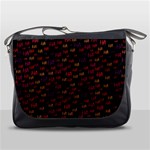 Pattern Ha Ha Ha  Abstract Black Dark Doodle Hahaha Pattern Physco Messenger Bag