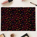 Pattern Ha Ha Ha  Abstract Black Dark Doodle Hahaha Pattern Physco Cosmetic Bag (XXL)