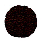 Pattern Ha Ha Ha  Abstract Black Dark Doodle Hahaha Pattern Physco Standard 15  Premium Round Cushions