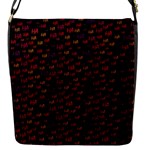 Pattern Ha Ha Ha  Abstract Black Dark Doodle Hahaha Pattern Physco Flap Closure Messenger Bag (S)