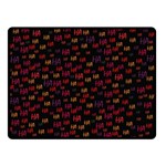 Pattern Ha Ha Ha  Abstract Black Dark Doodle Hahaha Pattern Physco Two Sides Fleece Blanket (Small)