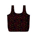 Pattern Ha Ha Ha  Abstract Black Dark Doodle Hahaha Pattern Physco Full Print Recycle Bag (S)