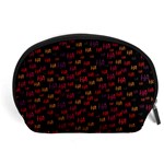 Pattern Ha Ha Ha  Abstract Black Dark Doodle Hahaha Pattern Physco Accessory Pouch (Large)