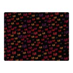 Pattern Ha Ha Ha  Abstract Black Dark Doodle Hahaha Pattern Physco Two Sides Premium Plush Fleece Blanket (Mini)