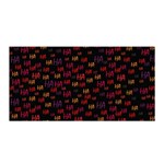 Pattern Ha Ha Ha  Abstract Black Dark Doodle Hahaha Pattern Physco Satin Wrap 35  x 70 