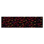 Pattern Ha Ha Ha  Abstract Black Dark Doodle Hahaha Pattern Physco Oblong Satin Scarf (16  x 60 )