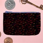 Pattern Ha Ha Ha  Abstract Black Dark Doodle Hahaha Pattern Physco Large Coin Purse