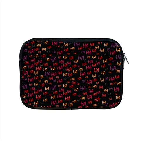 Pattern Ha Ha Ha  Abstract Black Dark Doodle Hahaha Pattern Physco Apple MacBook Pro 15  Zipper Case from ArtsNow.com Front