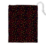 Pattern Ha Ha Ha  Abstract Black Dark Doodle Hahaha Pattern Physco Drawstring Pouch (5XL)