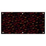 Pattern Ha Ha Ha  Abstract Black Dark Doodle Hahaha Pattern Physco Banner and Sign 6  x 3 