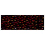 Pattern Ha Ha Ha  Abstract Black Dark Doodle Hahaha Pattern Physco Banner and Sign 9  x 3 