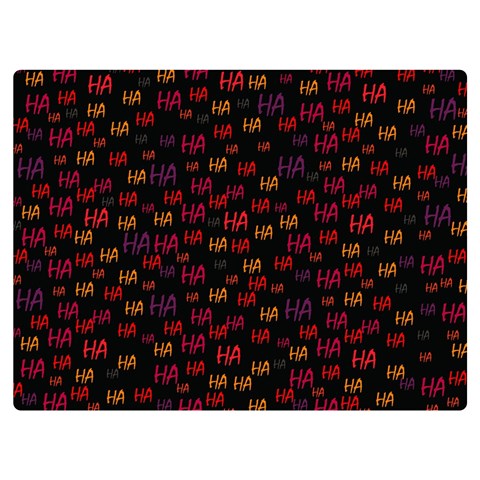 Pattern Ha Ha Ha  Abstract Black Dark Doodle Hahaha Pattern Physco Premium Plush Fleece Blanket (Extra Small) from ArtsNow.com 40 x30  Blanket Front