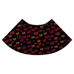 Pattern Ha Ha Ha  Abstract Black Dark Doodle Hahaha Pattern Physco Trumpet Sleeve Cropped Top from ArtsNow.com Cuff Right