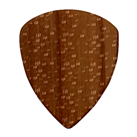 Pattern Ha Ha Ha  Abstract Black Dark Doodle Hahaha Pattern Physco Wood Guitar Pick (Set of 10) from ArtsNow.com Front