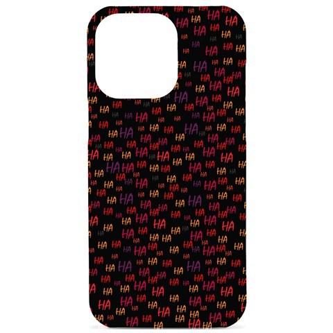 Pattern Ha Ha Ha  Abstract Black Dark Doodle Hahaha Pattern Physco iPhone 15 Pro Max Black UV Print PC Hardshell Case from ArtsNow.com Front