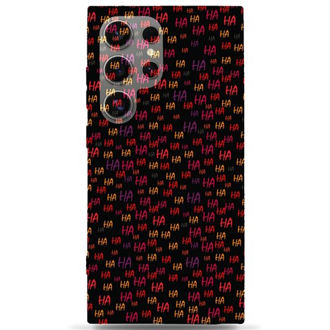 Pattern Ha Ha Ha  Abstract Black Dark Doodle Hahaha Pattern Physco Samsung Galaxy S24 Ultra 6.9 Inch Black TPU UV Case from ArtsNow.com Front