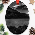 Nahuel huapi lake and andes range mountains landscape, bariloche, argentina Ornament (Oval)