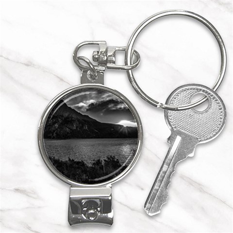 Nahuel huapi lake and andes range mountains landscape, bariloche, argentina Nail Clippers Key Chain from ArtsNow.com Front