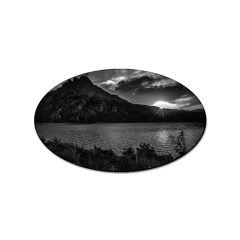 Nahuel huapi lake and andes range mountains landscape, bariloche, argentina Sticker (Oval) from ArtsNow.com Front