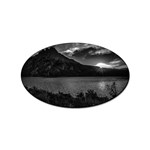 Nahuel huapi lake and andes range mountains landscape, bariloche, argentina Sticker (Oval)