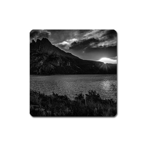 Nahuel huapi lake and andes range mountains landscape, bariloche, argentina Square Magnet from ArtsNow.com Front