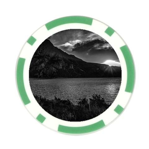 Nahuel huapi lake and andes range mountains landscape, bariloche, argentina Poker Chip Card Guard from ArtsNow.com Front