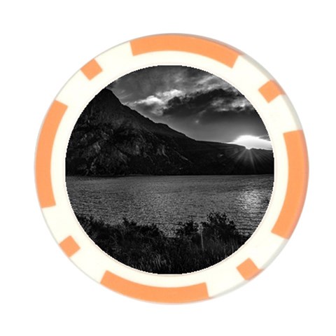 Nahuel huapi lake and andes range mountains landscape, bariloche, argentina Poker Chip Card Guard from ArtsNow.com Front