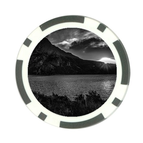 Nahuel huapi lake and andes range mountains landscape, bariloche, argentina Poker Chip Card Guard from ArtsNow.com Back