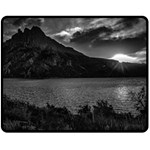 Nahuel huapi lake and andes range mountains landscape, bariloche, argentina Fleece Blanket (Medium)