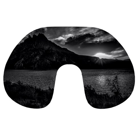 Nahuel huapi lake and andes range mountains landscape, bariloche, argentina Travel Neck Pillow from ArtsNow.com Front