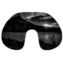 Nahuel huapi lake and andes range mountains landscape, bariloche, argentina Travel Neck Pillow from ArtsNow.com Back