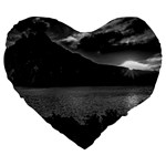 Nahuel huapi lake and andes range mountains landscape, bariloche, argentina Large 19  Premium Flano Heart Shape Cushions