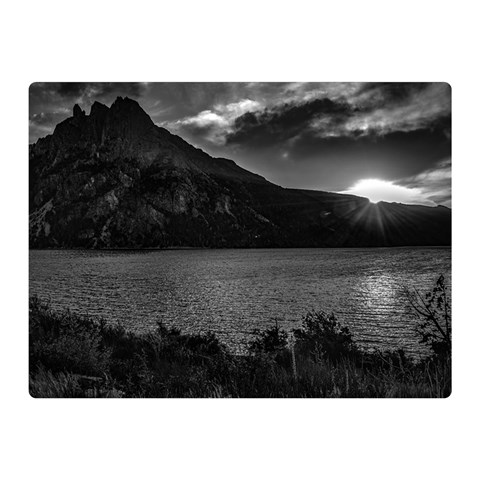 Nahuel huapi lake and andes range mountains landscape, bariloche, argentina Two Sides Premium Plush Fleece Blanket (Mini) from ArtsNow.com 35 x27  Blanket Front