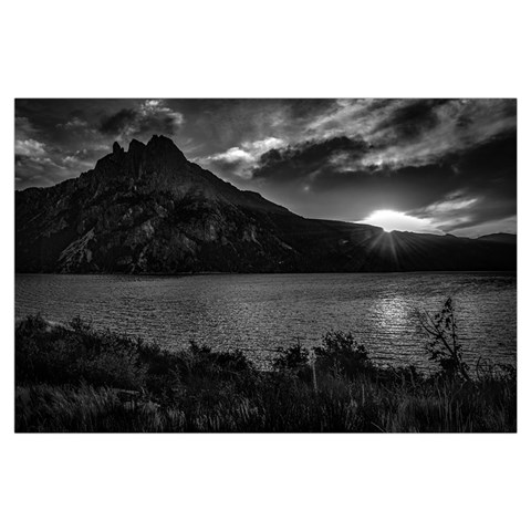 Nahuel huapi lake and andes range mountains landscape, bariloche, argentina 16 x24  Lumbar Throw Cushion Case (Two Sides) from ArtsNow.com Front