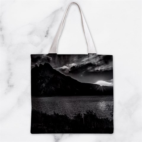 Nahuel huapi lake and andes range mountains landscape, bariloche, argentina Zipper Grocery Tote Bag from ArtsNow.com Front