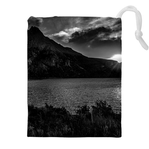 Nahuel huapi lake and andes range mountains landscape, bariloche, argentina Drawstring Pouch (4XL) from ArtsNow.com Front