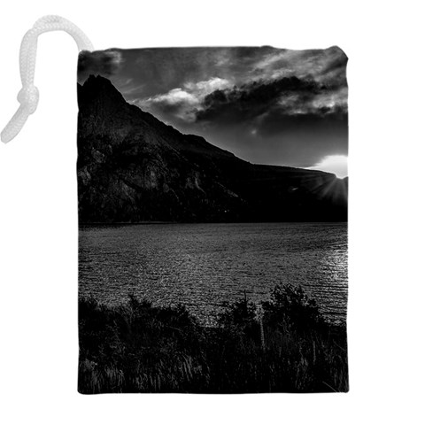 Nahuel huapi lake and andes range mountains landscape, bariloche, argentina Drawstring Pouch (4XL) from ArtsNow.com Back