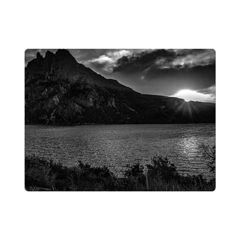 Nahuel huapi lake and andes range mountains landscape, bariloche, argentina Premium Plush Fleece Blanket (Mini) from ArtsNow.com 35 x27  Blanket Front